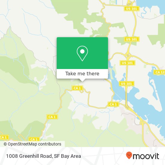 Mapa de 1008 Greenhill Road