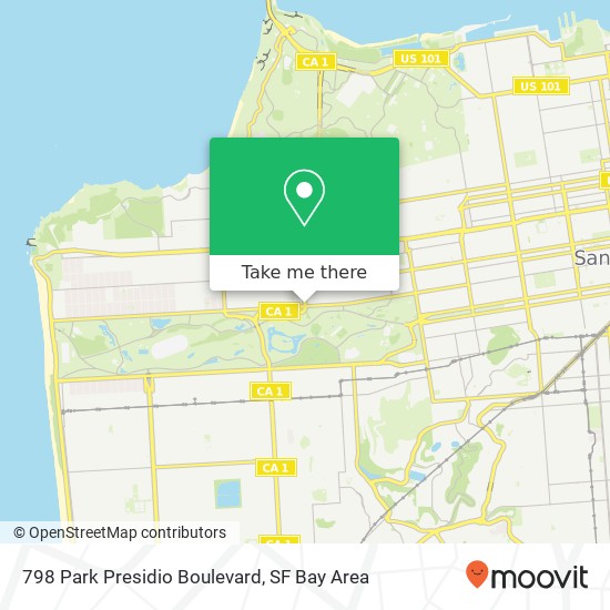 Mapa de 798 Park Presidio Boulevard