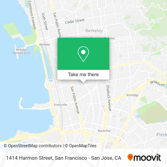 Mapa de 1414 Harmon Street
