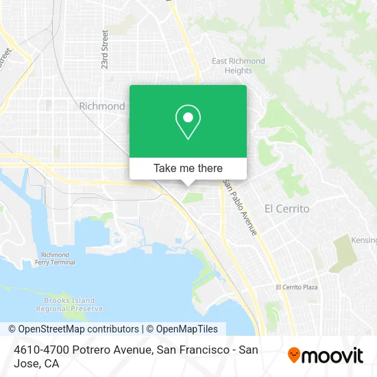 4610-4700 Potrero Avenue map