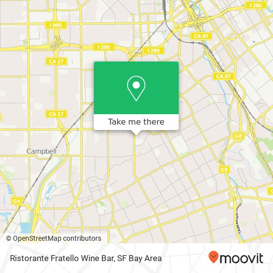 Ristorante Fratello Wine Bar, 1712 Meridian Ave San Jose, CA 95125 map