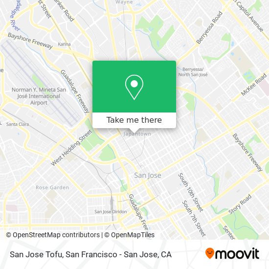 San Jose Tofu map