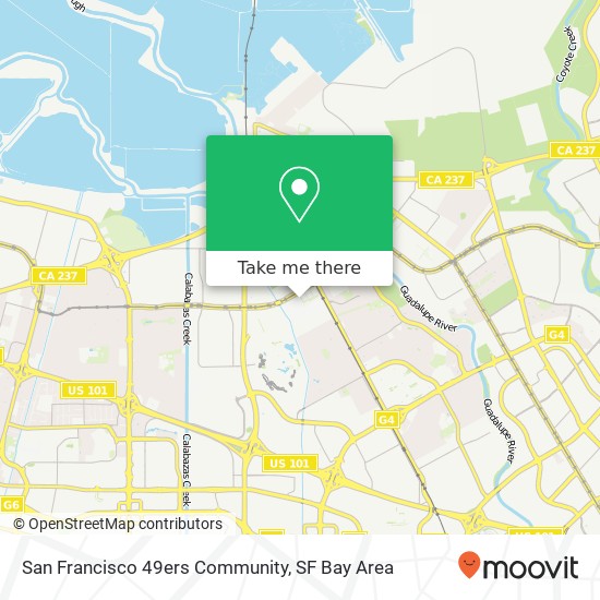 Mapa de San Francisco 49ers Community