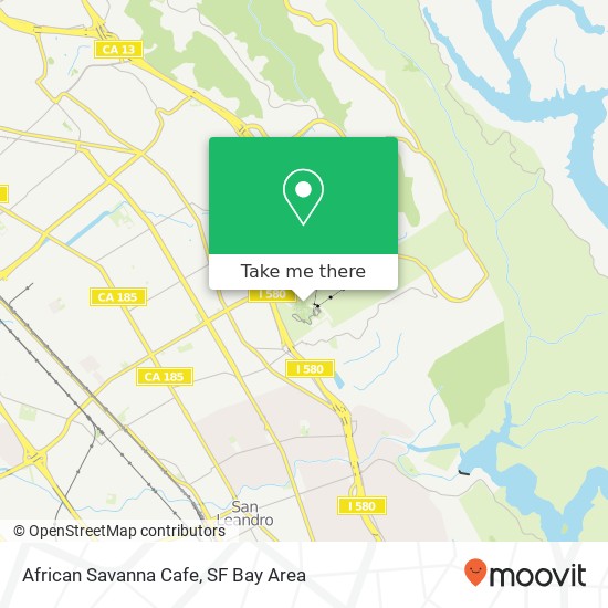 Mapa de African Savanna Cafe, Oakland, CA 94605