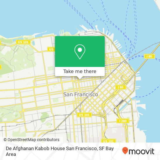 De Afghanan Kabob House San Francisco map