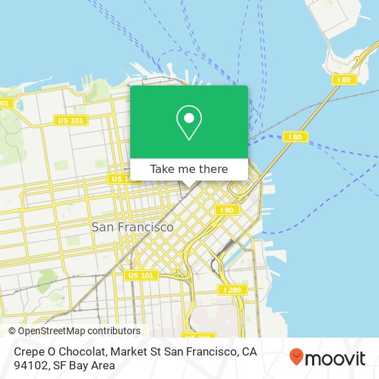 Crepe O Chocolat, Market St San Francisco, CA 94102 map