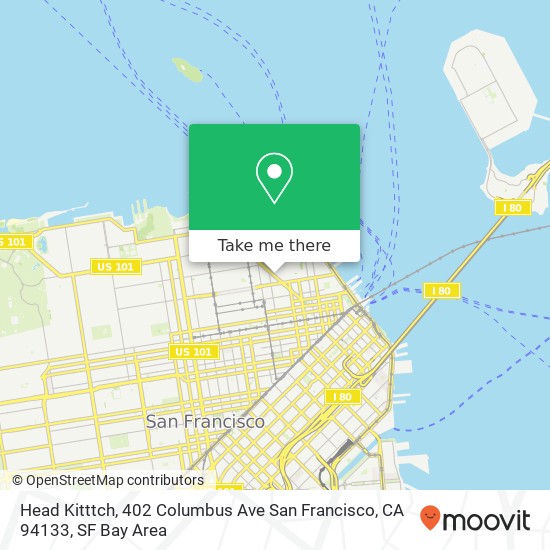 Mapa de Head Kitttch, 402 Columbus Ave San Francisco, CA 94133