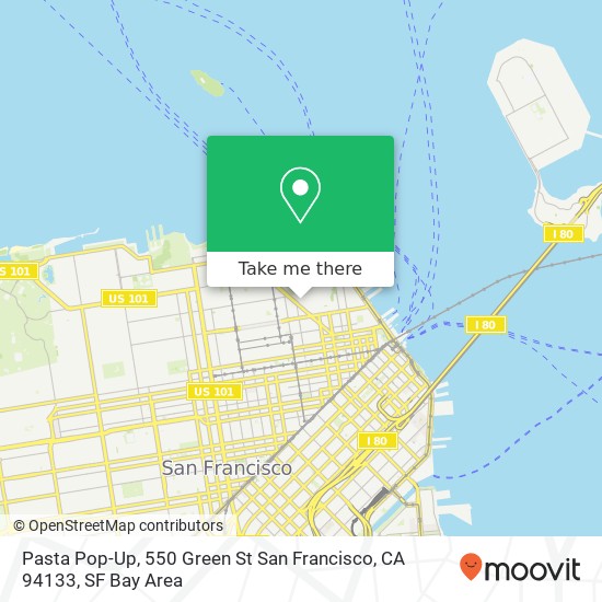 Mapa de Pasta Pop-Up, 550 Green St San Francisco, CA 94133