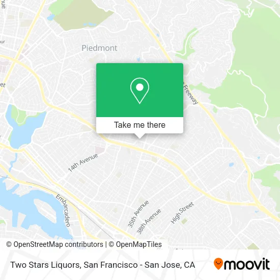 Mapa de Two Stars Liquors
