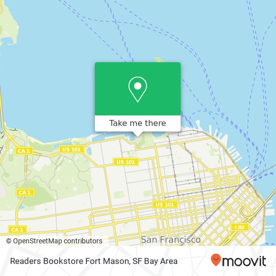 Readers Bookstore Fort Mason map