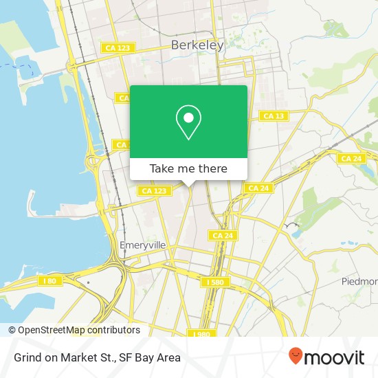 Mapa de Grind on Market St., 5755 Market St Emeryville, CA 94608