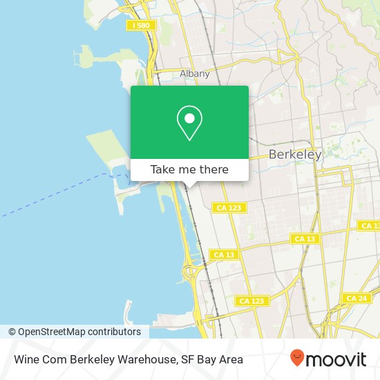 Mapa de Wine Com Berkeley Warehouse