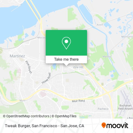 Mapa de Tweak Burger