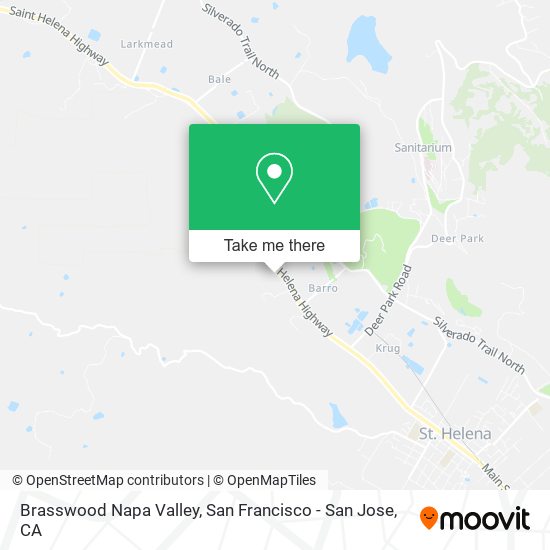Brasswood Napa Valley map