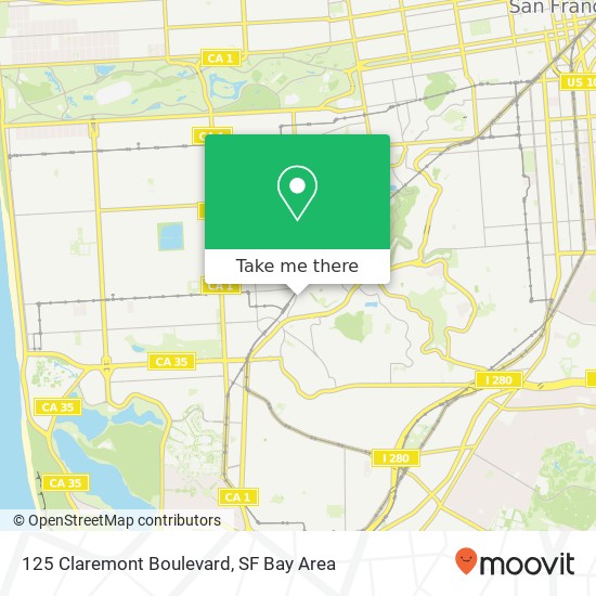 Mapa de 125 Claremont Boulevard