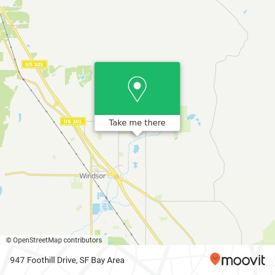 Mapa de 947 Foothill Drive