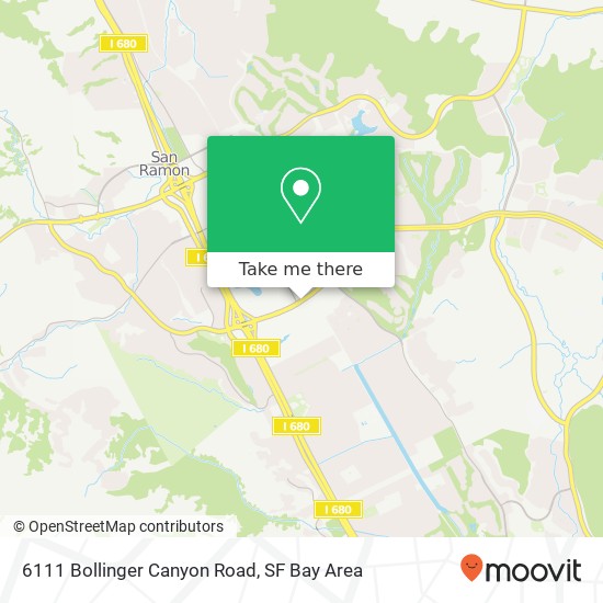 Mapa de 6111 Bollinger Canyon Road