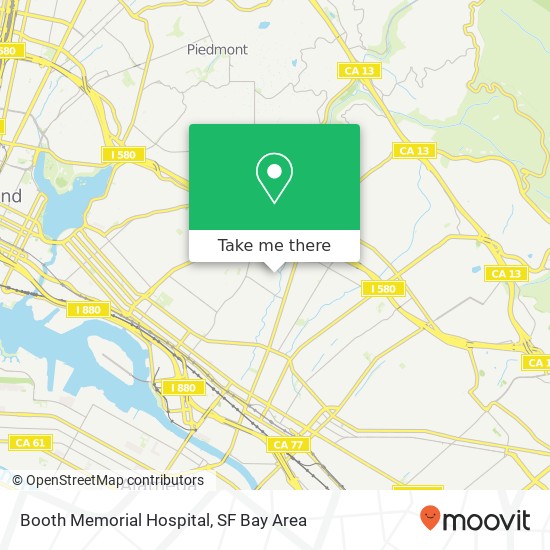 Mapa de Booth Memorial Hospital