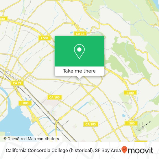 California Concordia College (historical) map