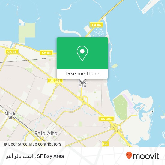 إاست بالو ألتو map