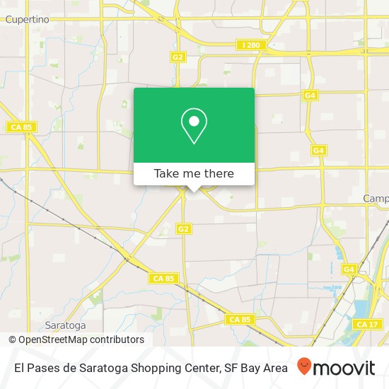 El Pases de Saratoga Shopping Center map