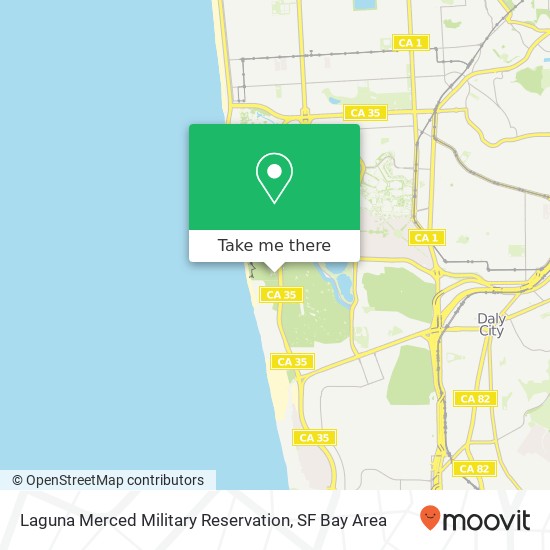 Laguna Merced Military Reservation map