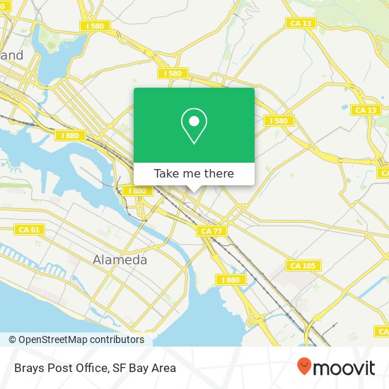 Brays Post Office map