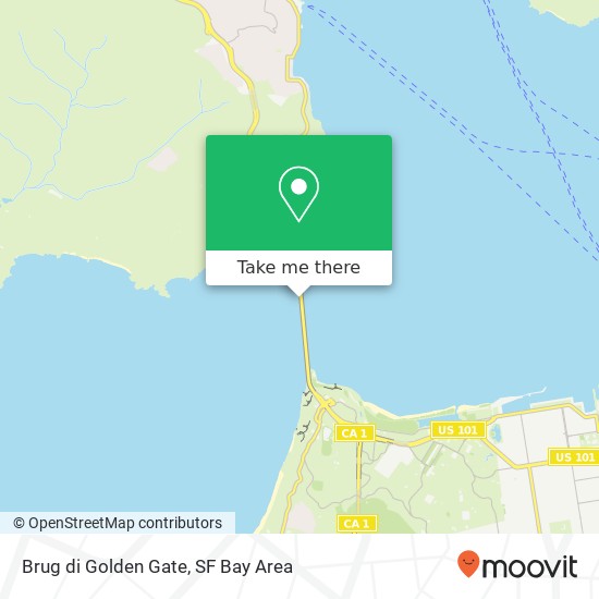 Mapa de Brug di Golden Gate