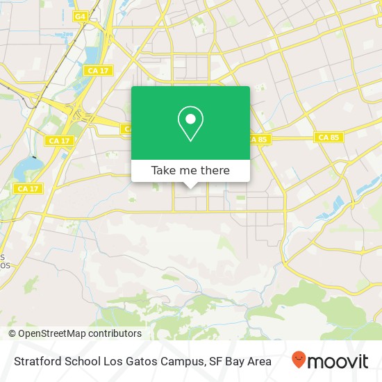 Mapa de Stratford School Los Gatos Campus