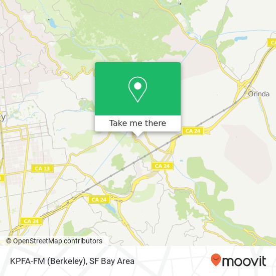 KPFA-FM (Berkeley) map