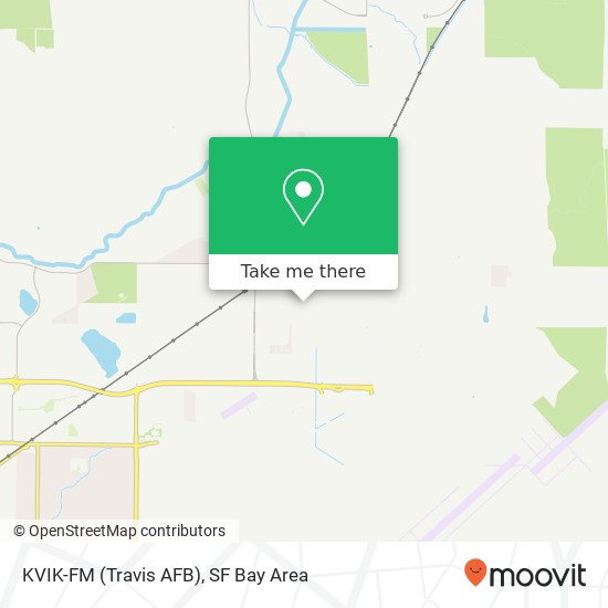 KVIK-FM (Travis AFB) map