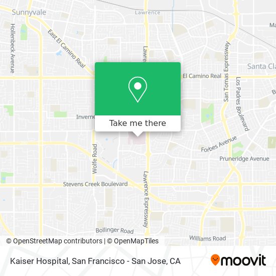 Kaiser Hospital map