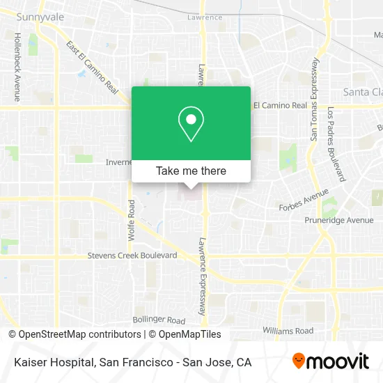 Kaiser Hospital map