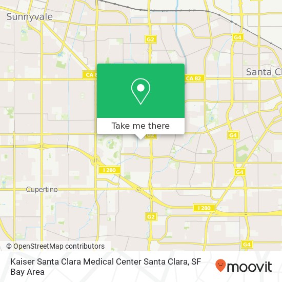 Mapa de Kaiser Santa Clara Medical Center Santa Clara