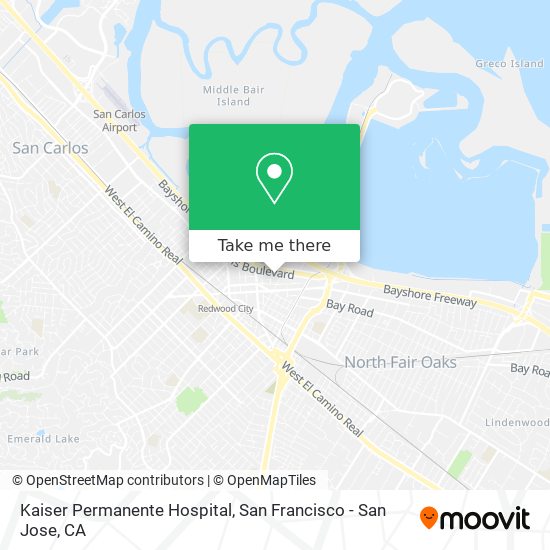 Kaiser Permanente Hospital map