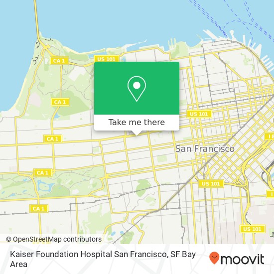 Kaiser Foundation Hospital San Francisco map