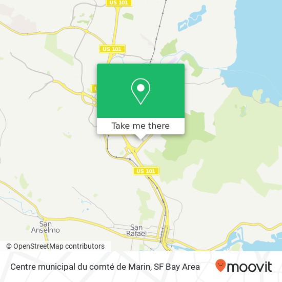Centre municipal du comté de Marin map