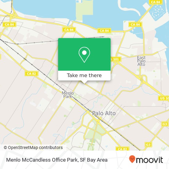 Mapa de Menlo McCandless Office Park