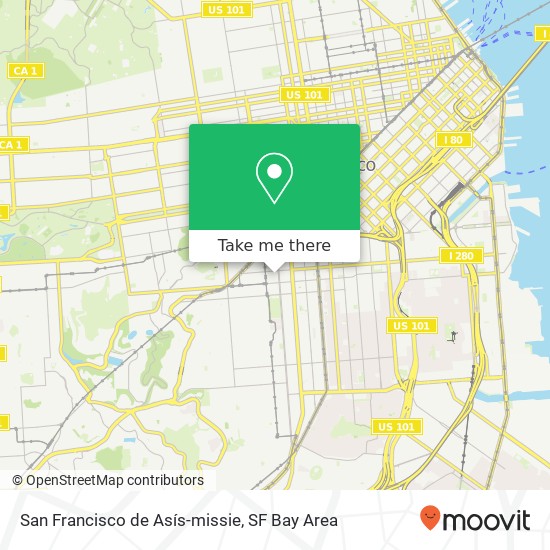 Mapa de San Francisco de Asís-missie