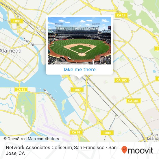 Network Associates Coliseum map