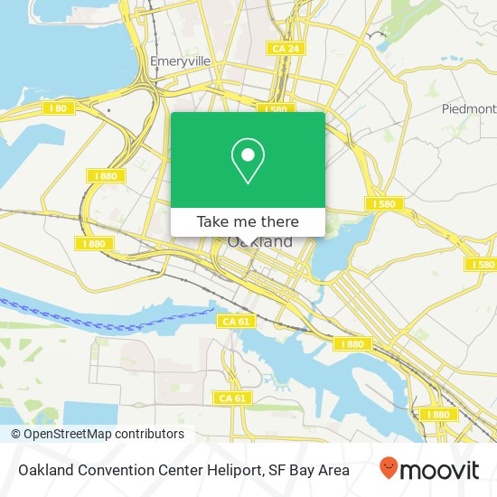 Oakland Convention Center Heliport map