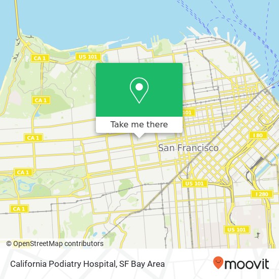 California Podiatry Hospital map