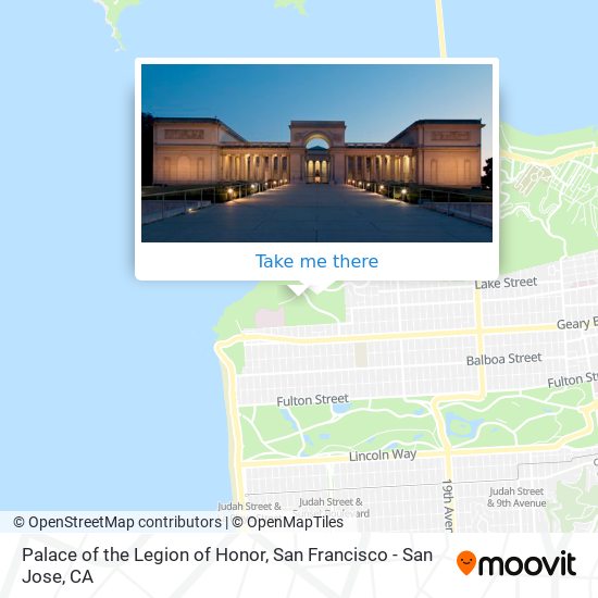 Mapa de Palace of the Legion of Honor