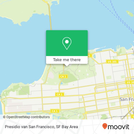 Presidio van San Francisco map