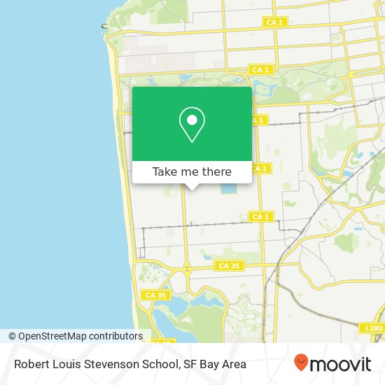 Robert Louis Stevenson School map