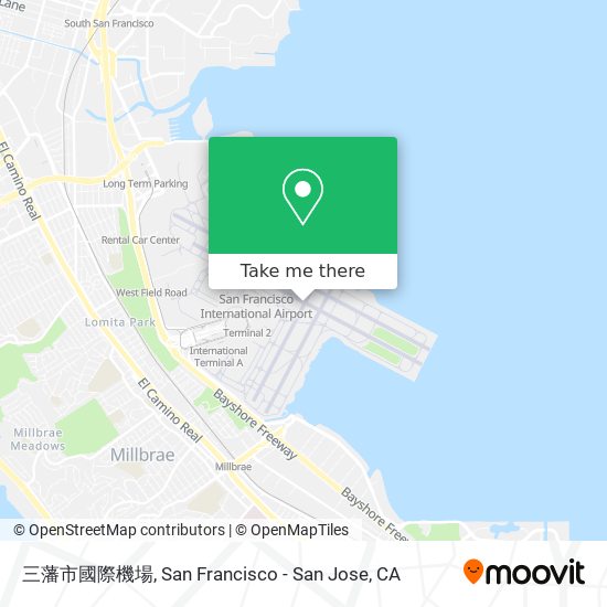 三藩市國際機場 map
