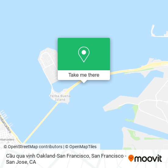 Cầu qua vịnh Oakland-San Francisco map