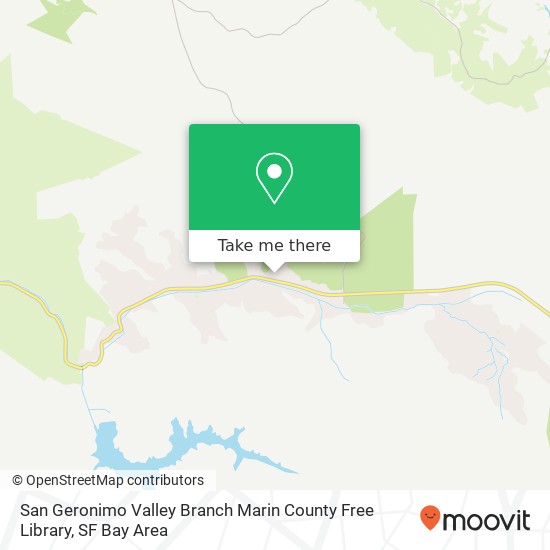 San Geronimo Valley Branch Marin County Free Library map