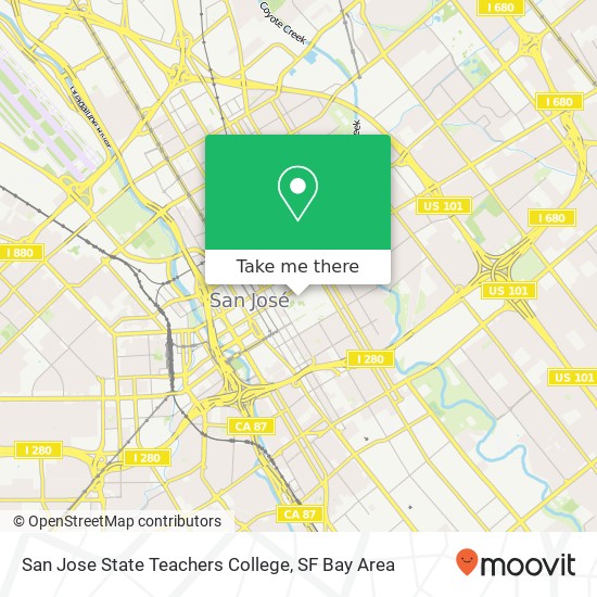 Mapa de San Jose State Teachers College