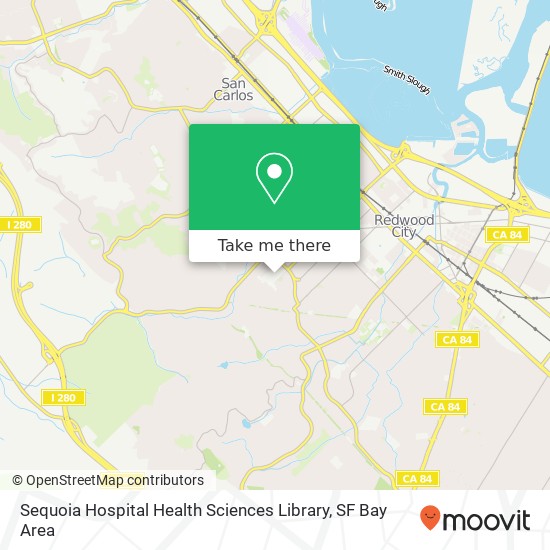 Mapa de Sequoia Hospital Health Sciences Library